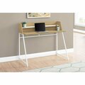 Daphnes Dinnette 48 in. Metal Computer Desk Natural & White DA3076413